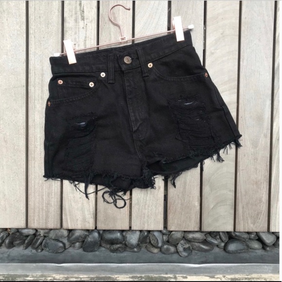 LEVIS Relaxed Regular Fit Distressed Jean Shorts - Picture 2 of 5